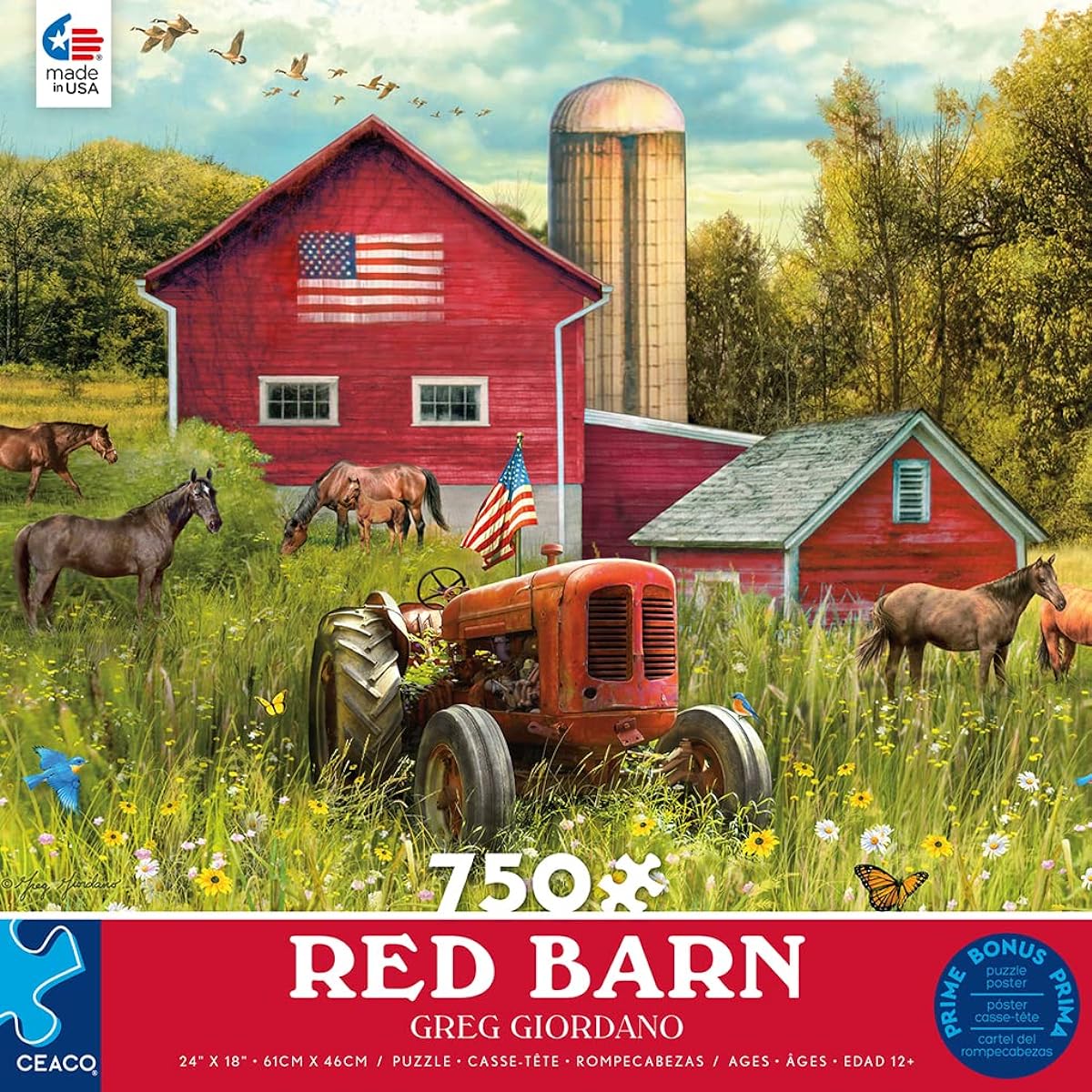 Ceaco - Simple Life - Red Barn - 750 Piece Jigsaw Puzzle