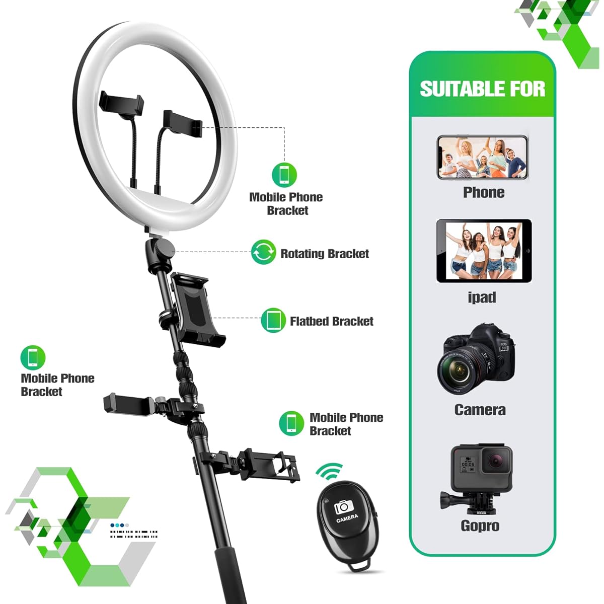 360 Photo Booth Machine Auto Slow Motion Rotating 360 Spin Selfie Platform with LED Ring Light for Party Wedding (26.8inch)