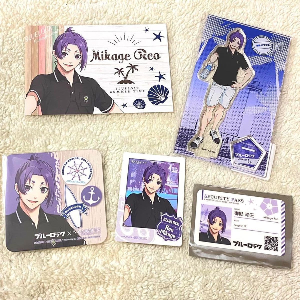 Reo Mikage Blue Rock Karaoke no Tetsujin Acrylic Stand Admission Card