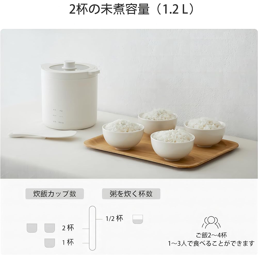 olayks Rice Cooker 2 Cups Mini Rice Cooker for Living Alone 1.2 Liter Mini Rice Cooker Inner Cooker with Handle, Thick Pot Body Reservation Function Warm Function Receive a rice scoop and measuring cup as a gift
