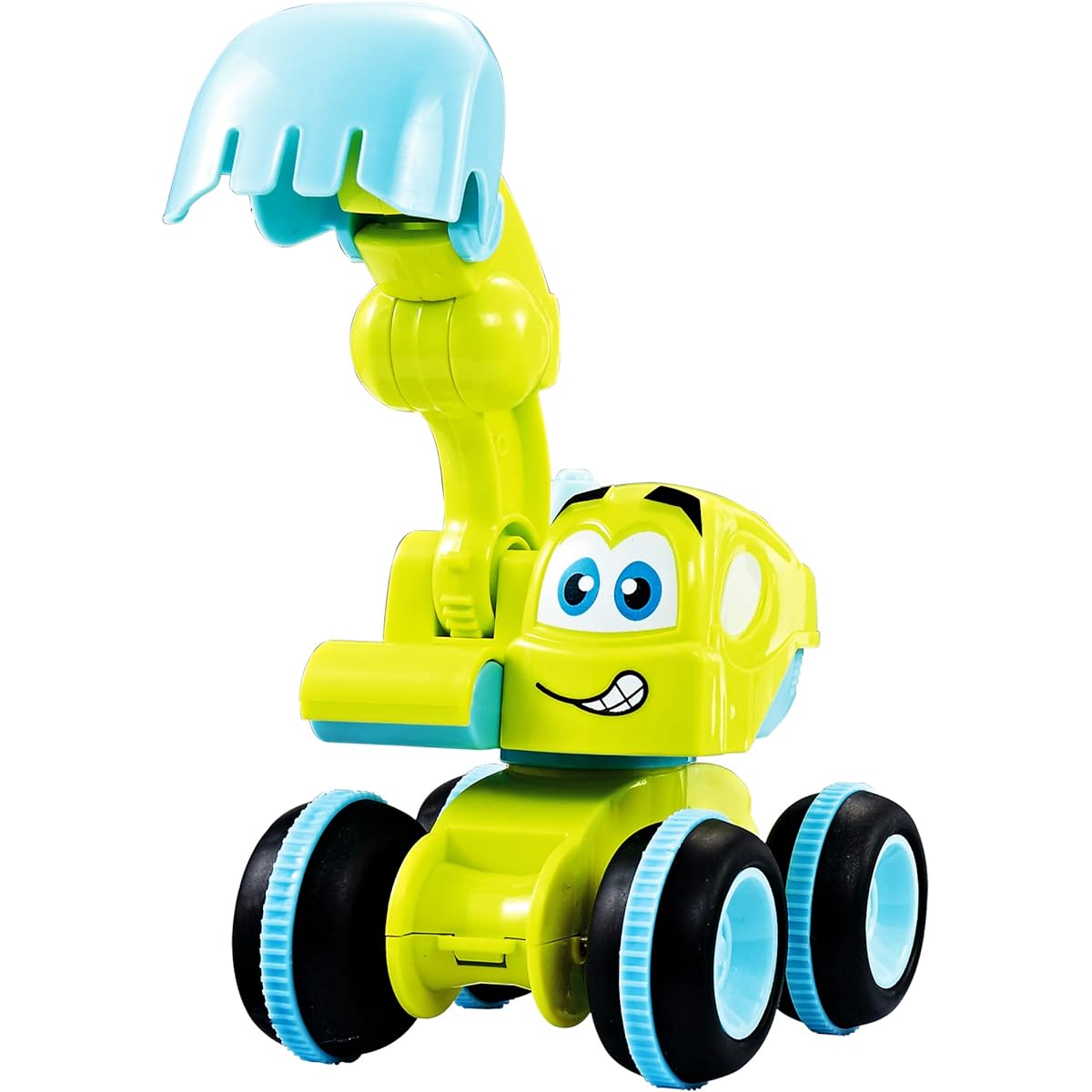 Toys for 2 year old boys - Set of 4 Friction Powered Trucks, Push & Go Cars, Cartoon Construction Vehicle Set for Boys Ages 2+ - Best Toddler Boys Toys & Toy Trucks Pull Back Cars Ideas