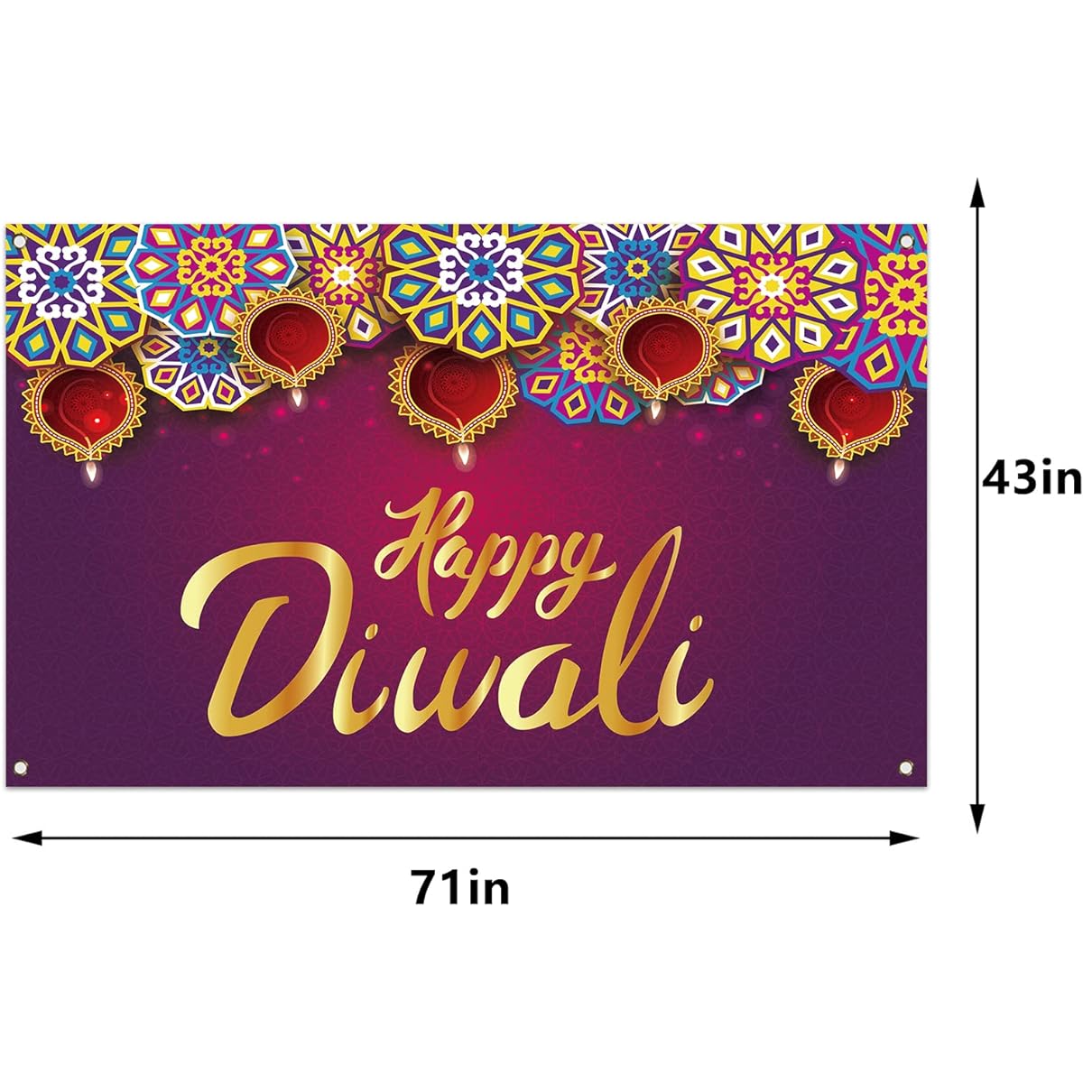 Diwali Decorations Diwali Decor Diwali Backdrop for Photography Happy Diwali Banner Indian Diwali Decorations Home Party Supplies