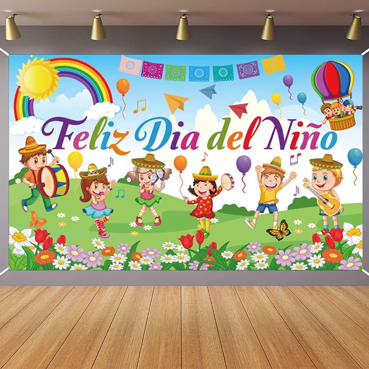 Dia Del Niño Feliz Dia Del Niño Banner Backdrop Mexico Children's Day Backdrop Kids Party Decoration 71 x 43 inches