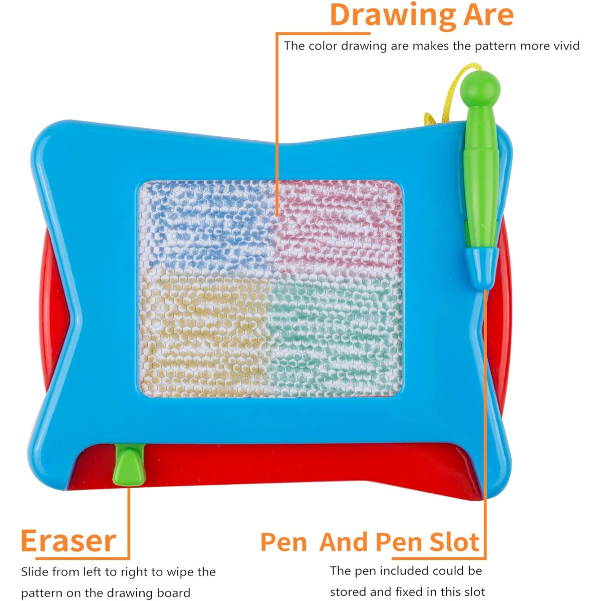 16 Pieces Mini Magnetic Drawing Board 4 Colors Travel Size Erasable Doodle Magnaboard Toys Small Writing Paint Sketch Pad Education Learning Classroom Prizes for Toddlers Boys Girls Kids