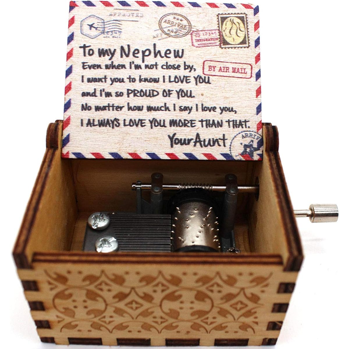 ukebobo Wooden Music Box - You are My Sunshine Music Box for Auntie to Nephew - 1 Set (xf1)