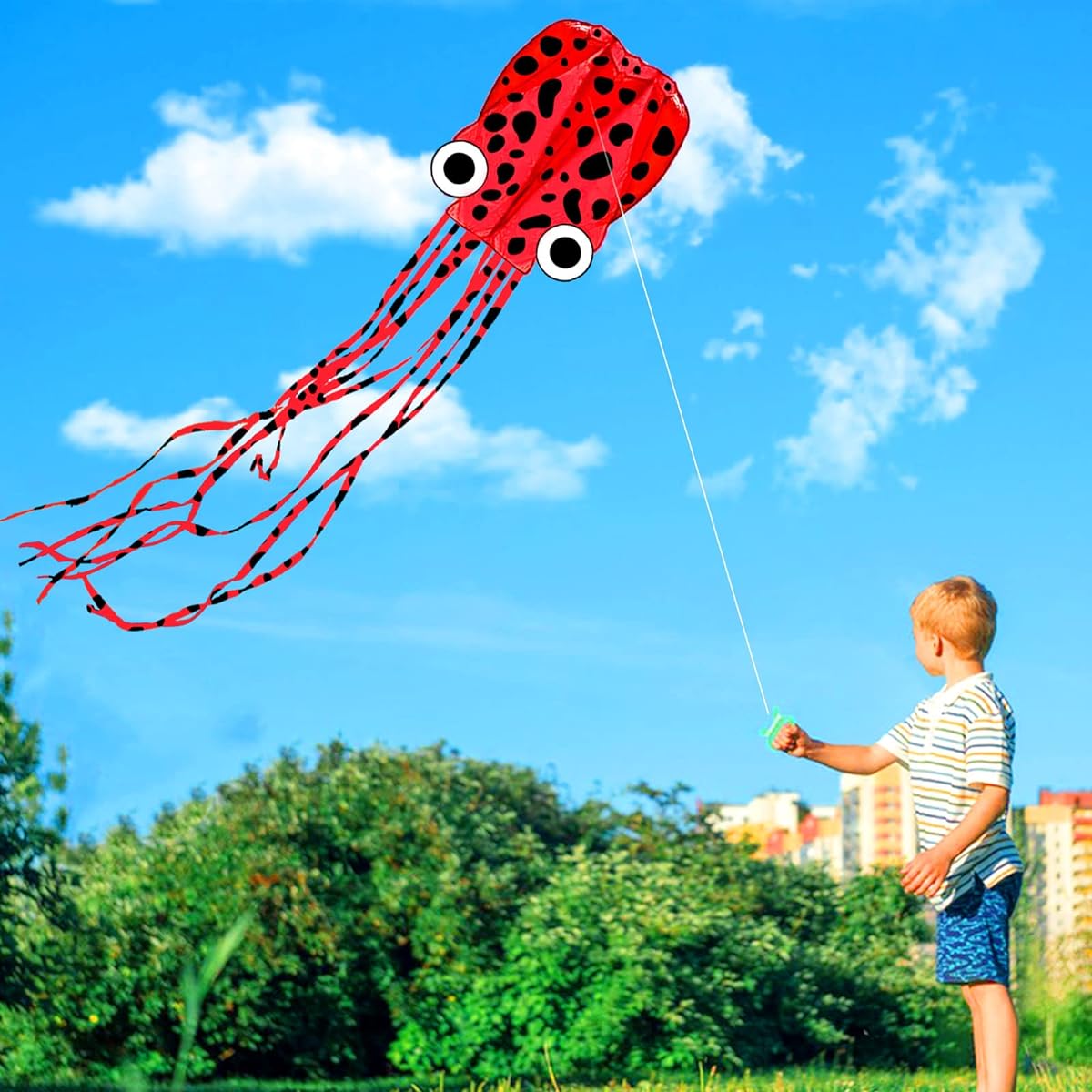 Mint's Colorful Life Octopus Kites 3 Pack Large 3D Software Kites for Kids and Adults Long Tail Giant Easy Flyer Kite for Beach Travel Family Games and Activities