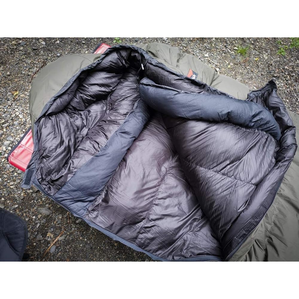 NANGA ×3ten Custom made sleeping bag Super water repellent Aurora Tex 600DX Khaki Custom color