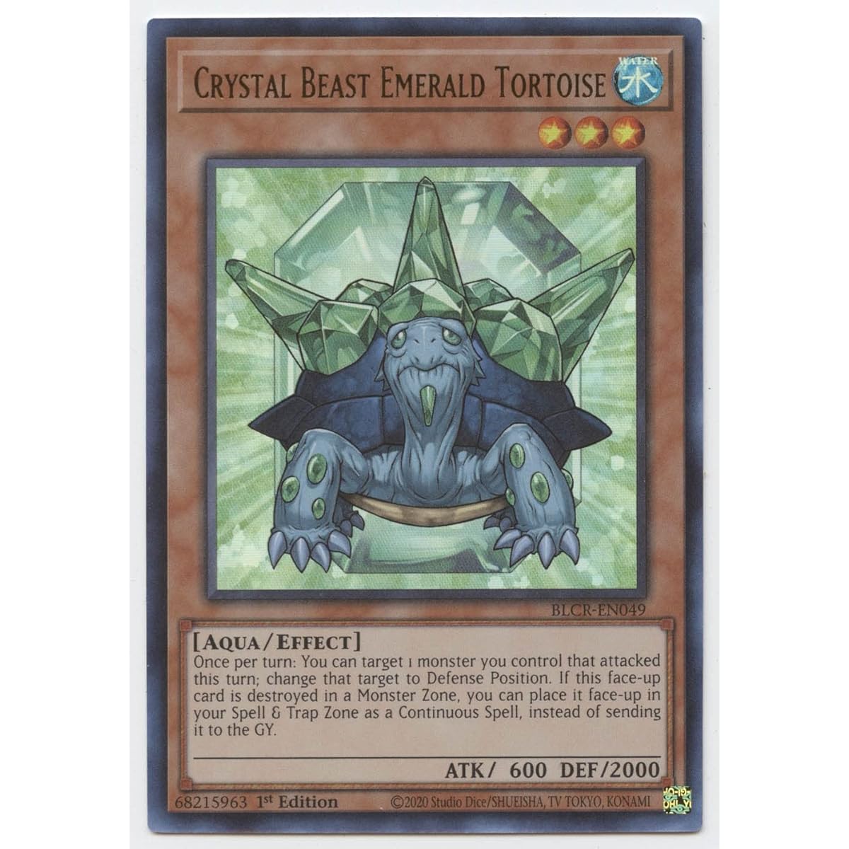Crystal Beast Emerald Turtle BLCR-EN049 Ultra Rare First Edition