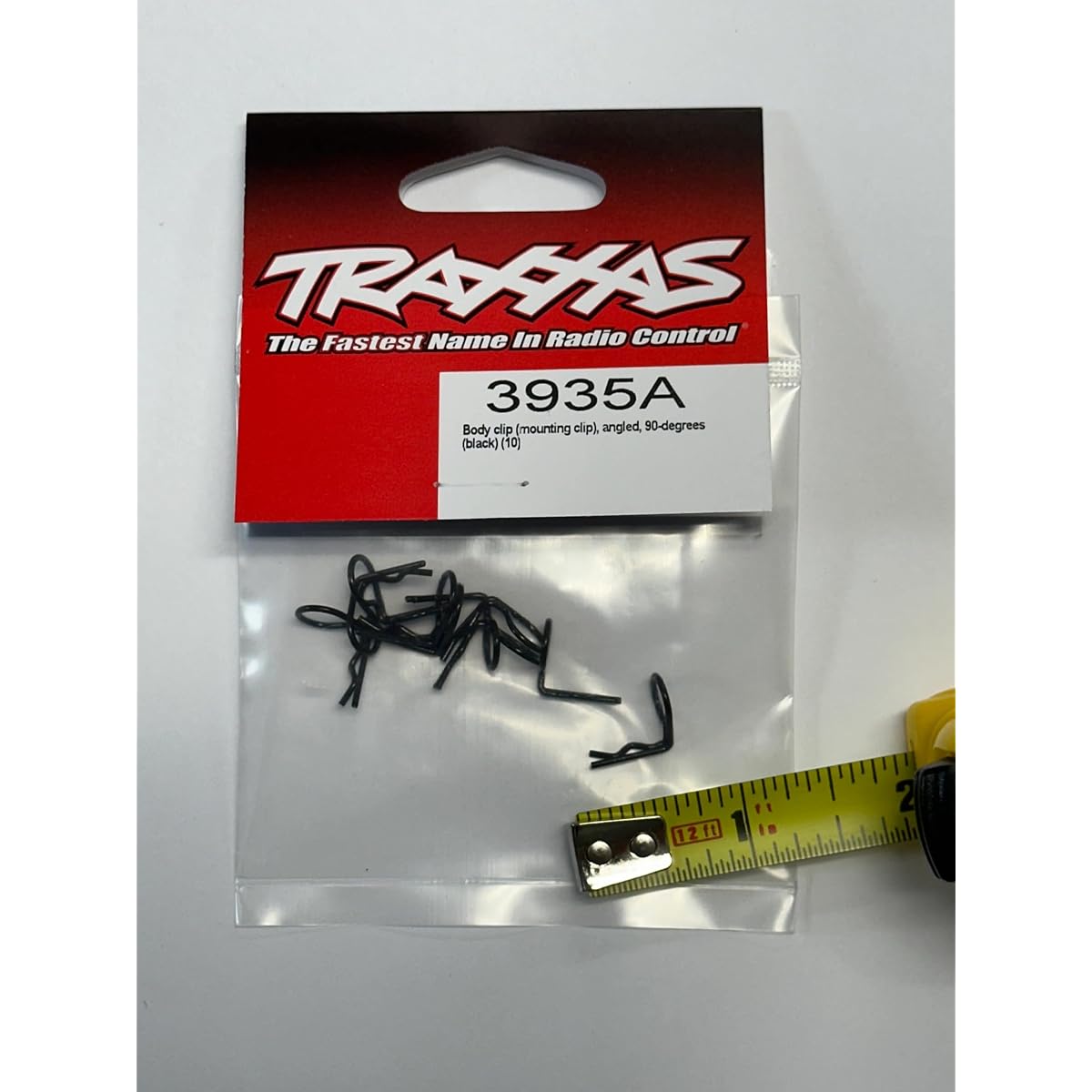 Traxxas 3935A Body Clip (Mounting Clip) Angled 90 Degree (Black) Revo