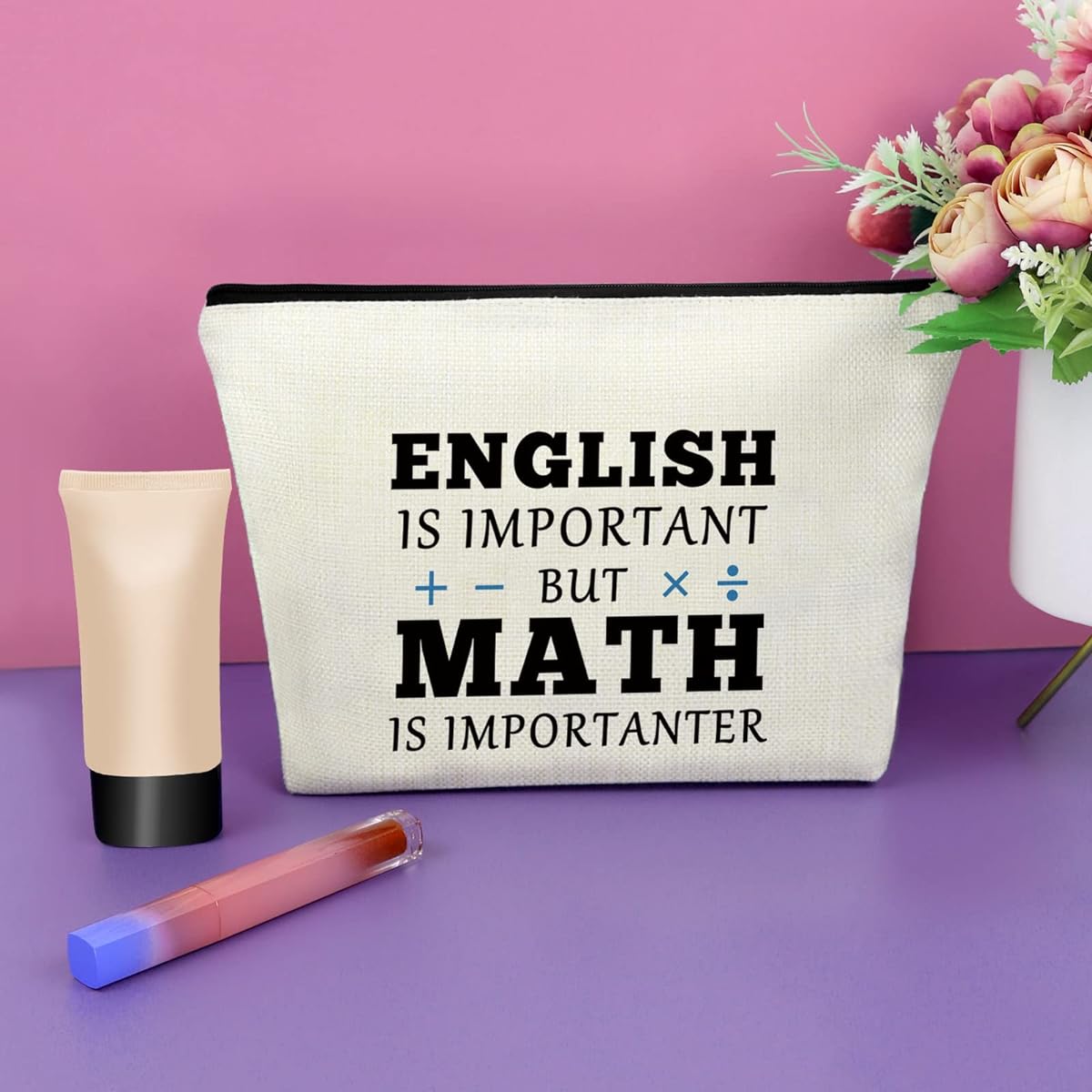 Math Teacher Gifts, Appreciation Gifts for Math Teachers, Makeup Bag, Gifts for Math Lovers, Graduation Gifts, Appreciation Gifts, Cosmetic Bag, Retirement Gifts, Birthday Gifts for Math Teachers, Cosmetic Travel Pouch