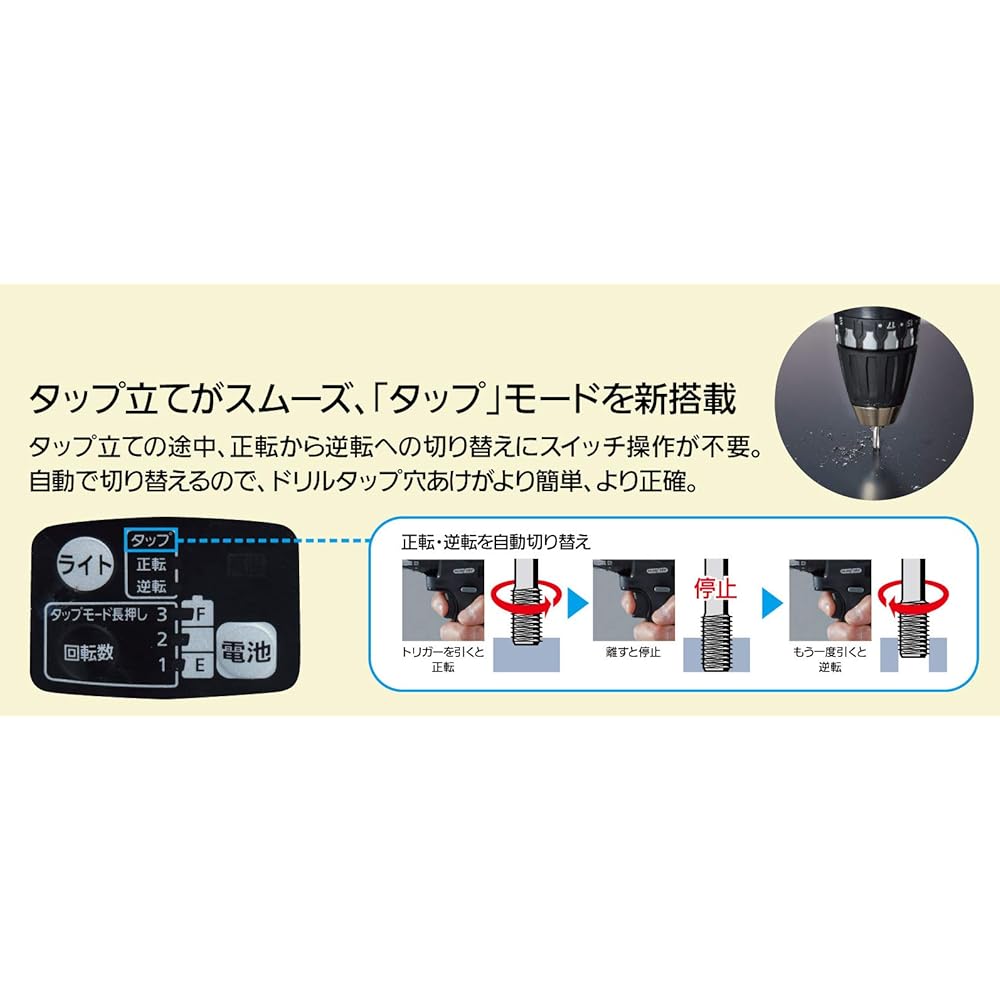 Panasonic Rechargeable Drill Driver Body Only (Battery Pack/Charger/Case Sold Separately) Dual (14.4V/18V Compatible) Equipped with Tap Mode IP56 EZ74A3X-R Red