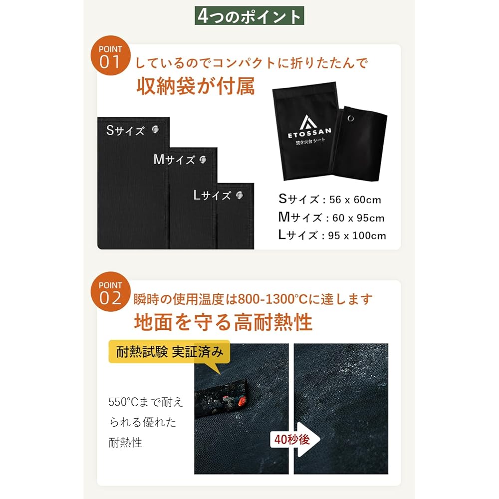 Bonfire Sheet Black 95 x 100cm Sputter Sheet with Eyelets Fireproof Heat Resistant Flame Retardant Welding Glass Fiber Wood Stove Barbecue Bonfire Sheet Bonfire Bonfire BBQ Camping Fire Sheet