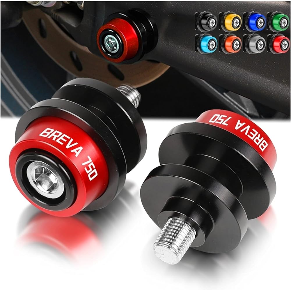 Stand Screw Slider Motorcycle Accessories 8mm CNC Bracket Screw Swing Arm Slider Bobbin Compatible with MOTO GUZZI BREVA750 2004-2009 2008 2007 2006 (Color: Gray)