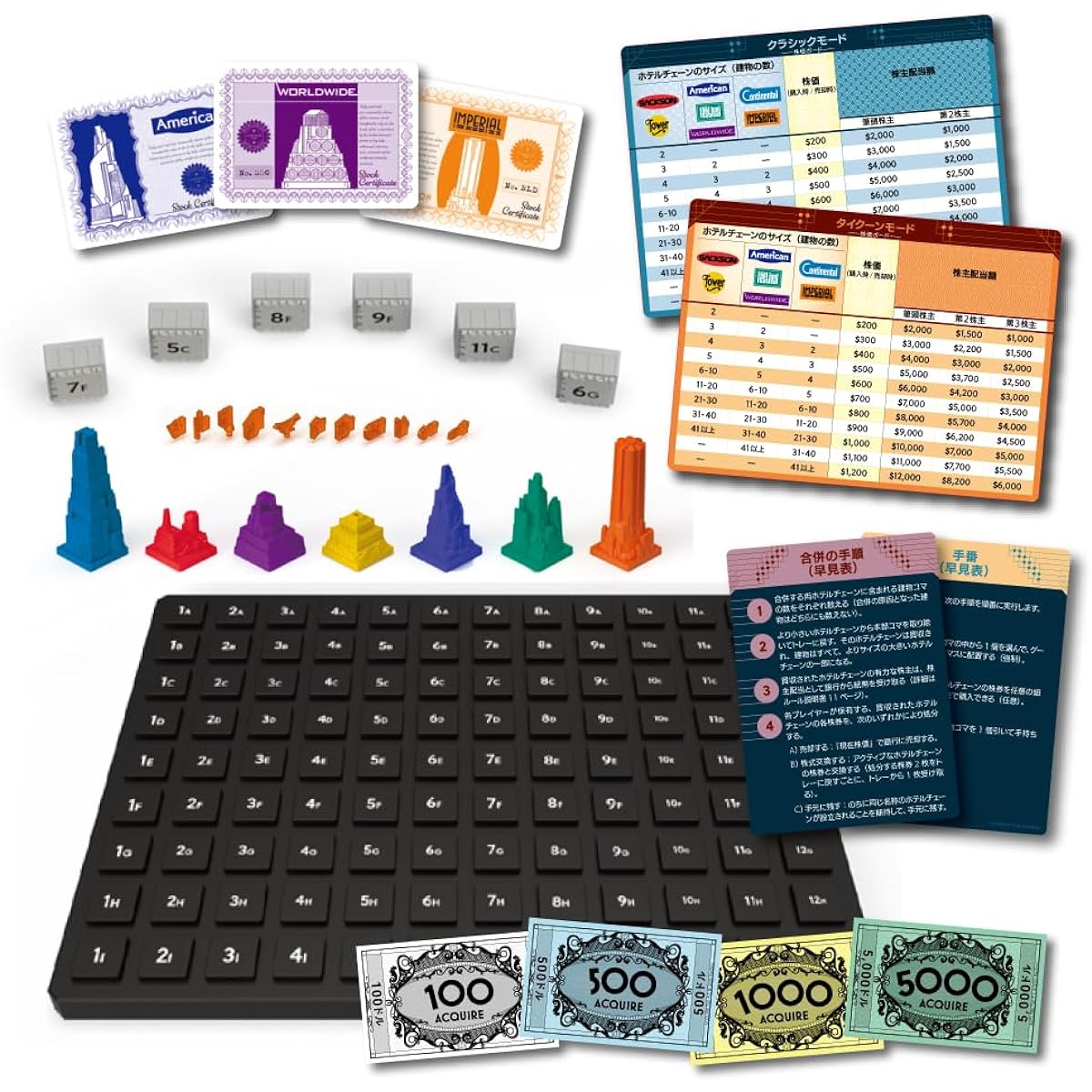 Arklight Acquire (2-6 players, 90 minutes, ages 12 and up) Board game