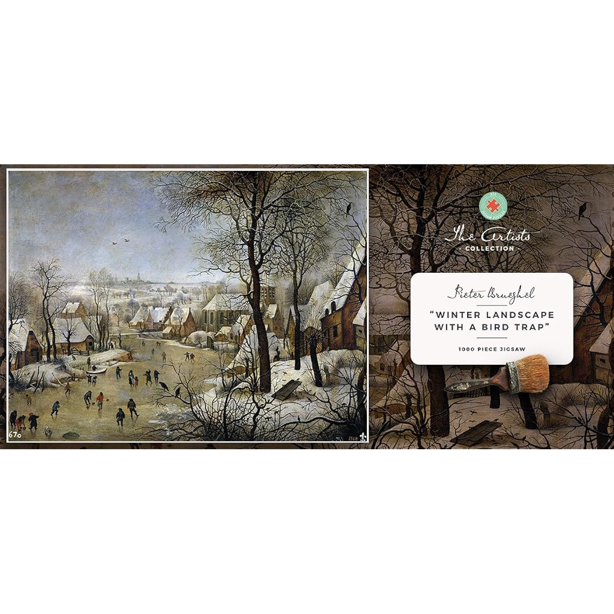 Bird Trap and Winter Landscape - Peter Brueggel 1000 Piece Jigsaw Puzzle