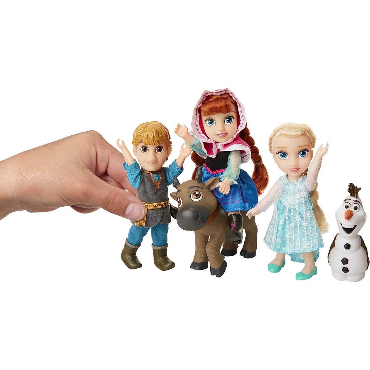 Disney Frozen Deluxe Petite Doll Gift Set - Includes Anna, Elsa, Kristoff, Sven and Olaf! Dolls stand approximately 6" tall - perfect for any Frozen fan.