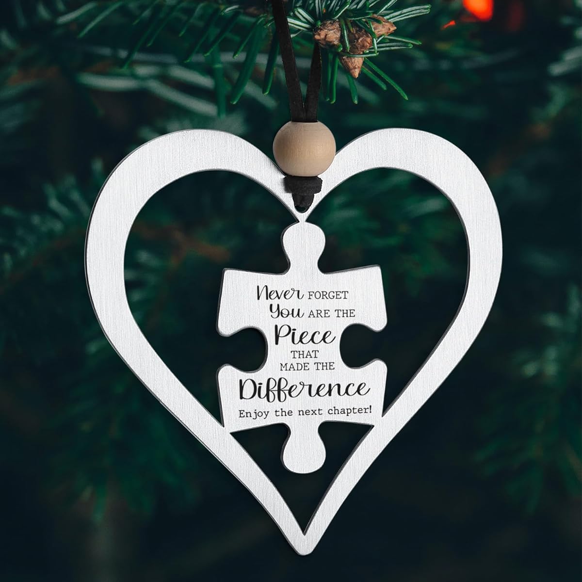 Vivopisew Funny Puzzle Heart Decoration Pendant