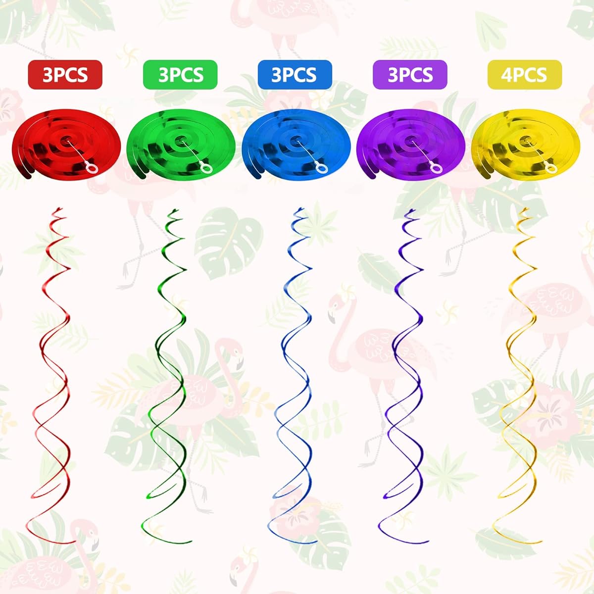 Friday Night Luau Birthday Party Hanging Swirl Decorations Tropical Flower Palm Flamingo Sign Foil Ceiling Decor Floral Tropical Party Summer Beach Pool Party Tiki Party Supplies 36pcs