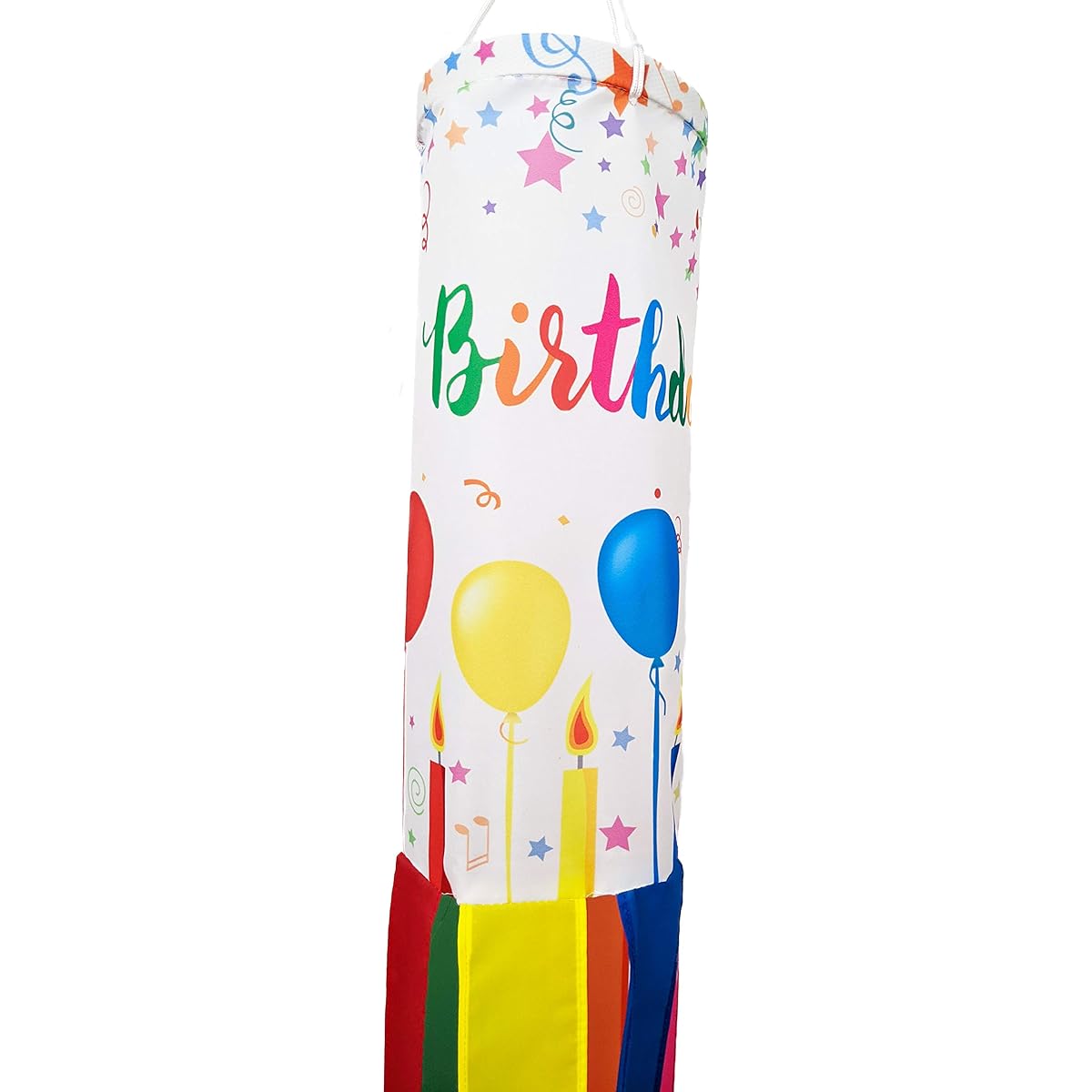 Madrona Brands Happy Birthday Wind Socks - Durable Outdoor Hanging Decorations for Yard, Patio, Deck, Home and More, 48"