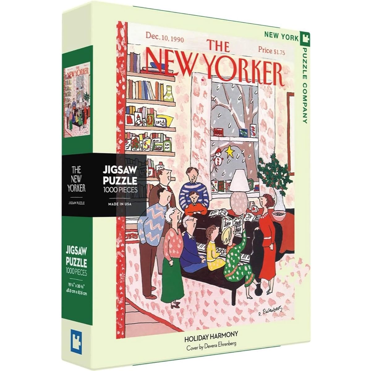 New York Puzzle Company - New Yorker Holiday Harmony - 1000 Piece Jigsaw Puzzle