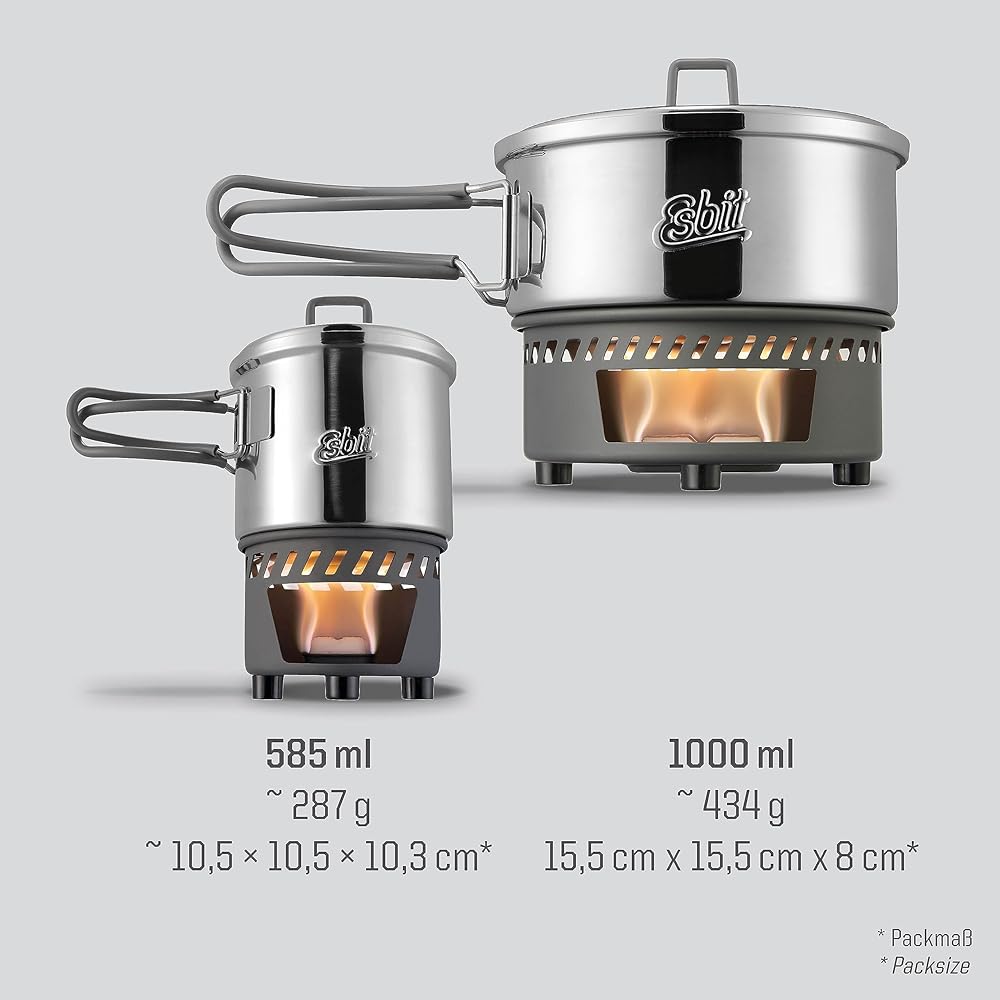 Esbit Outdoor Stainless Steel Cook Set 585ml ESCS585ST0