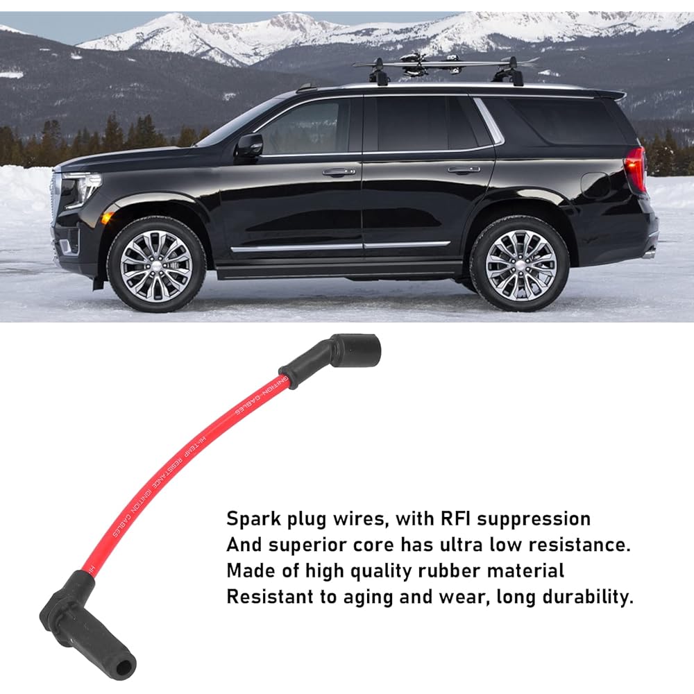 Spark Plug Wire Ignition Cable Set Ignition Cable Set Engine Spark Plug Cable Ignition System Cable Replacement for Buick Liner 5.3L 2004