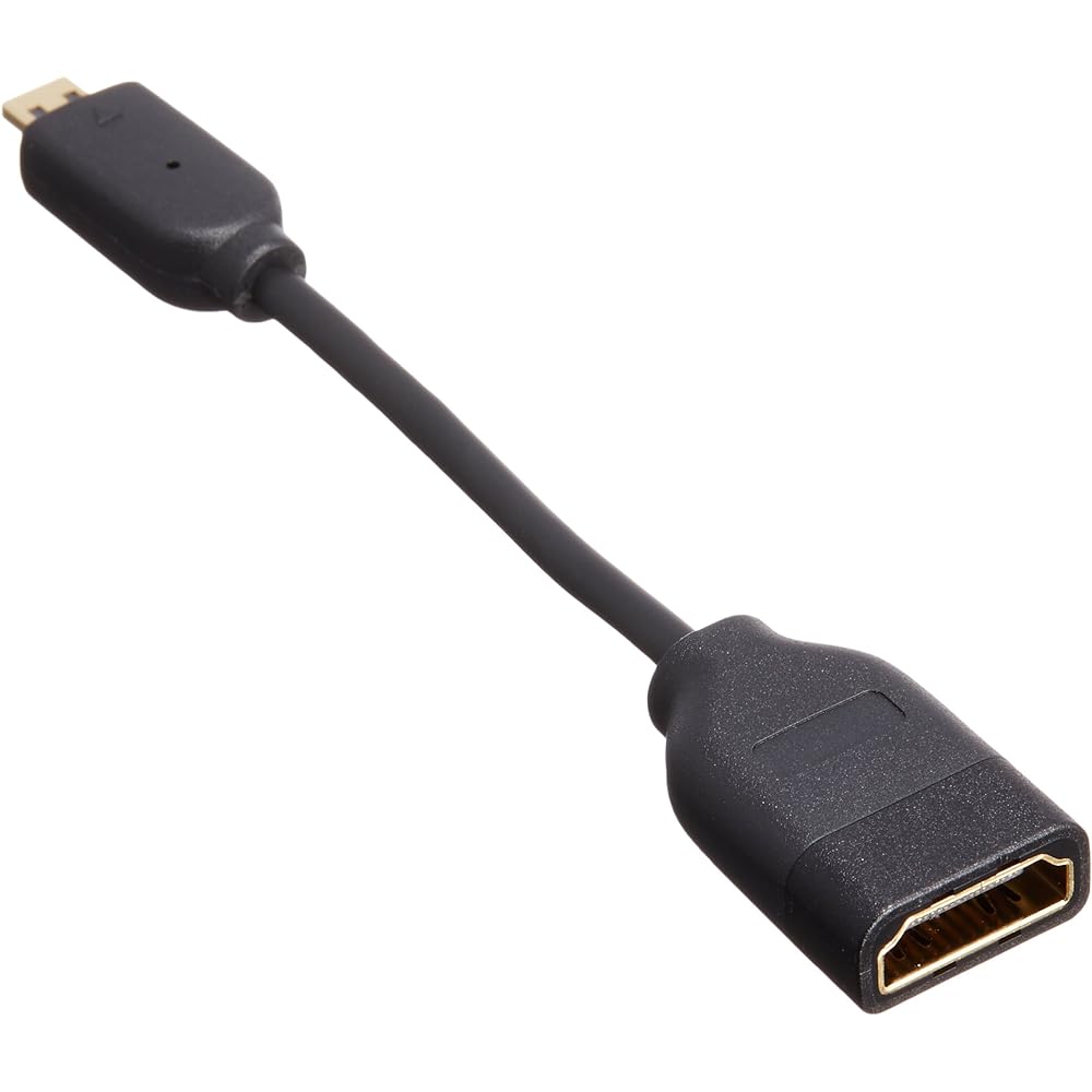 ELECOM HDMI (female) to micro HDMI (male) conversion adapter 10cm black AD-HDADBK