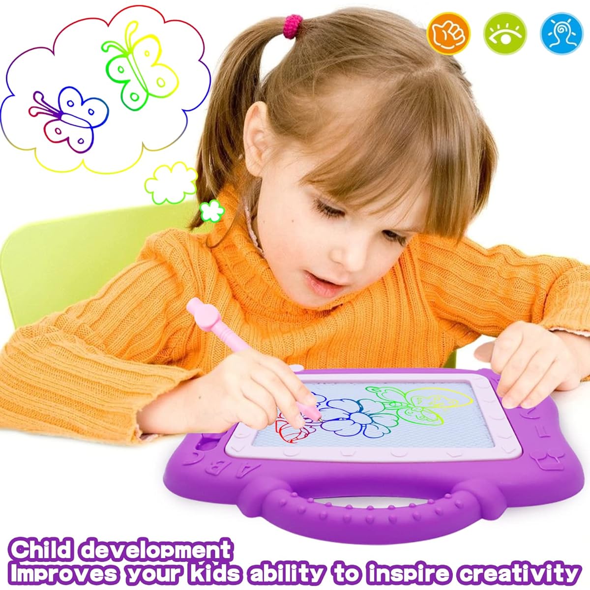 Color Doodle Board - 6 Pack Magnetic Drawing Board Set for Kids Toddler Drawing Board Writing Board Sketch Pad Bulk Toys Christmas Party Favors Birthday Gift Toddler Preschool Kindergarten
