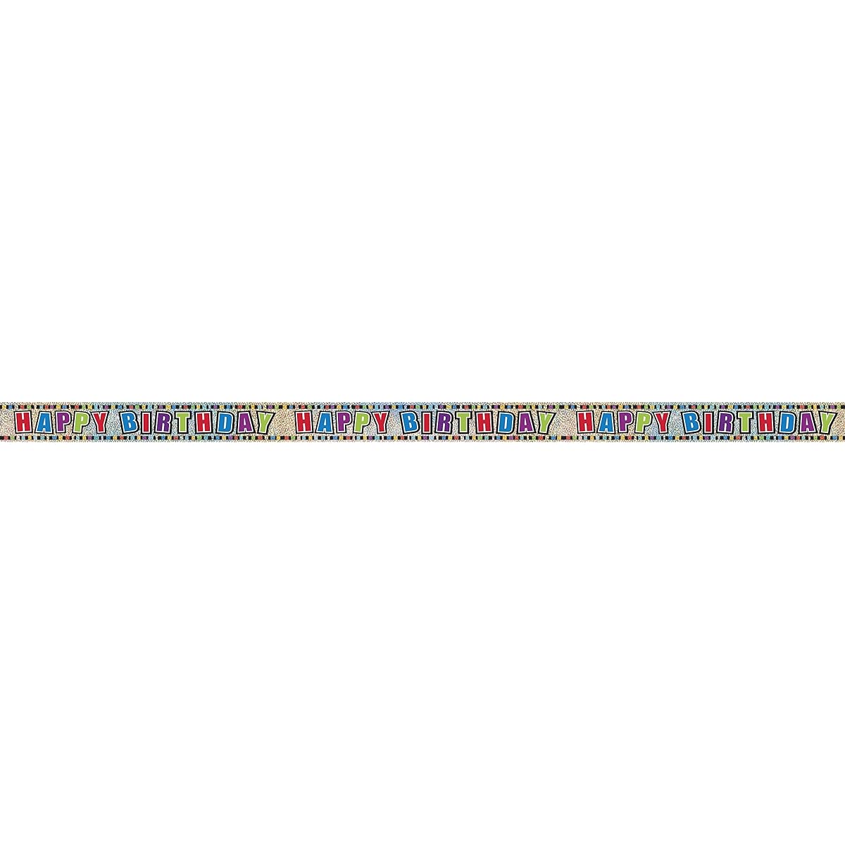 Unique Party 12ft Prism Multi Coloured Happy Birthday Banner