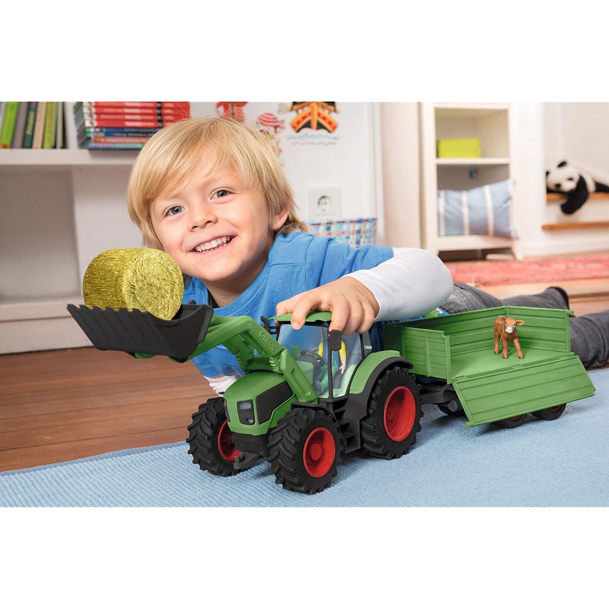 Schleich Farm World Tractor and Trailer Figure 42379
