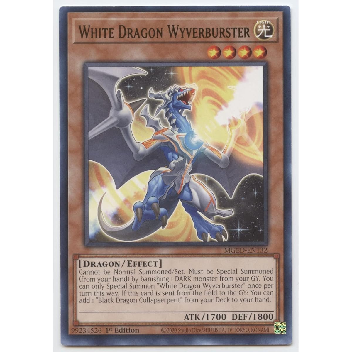 White Dragon Wyverstar - MGED-EN132 - Rare - 1st Edition.