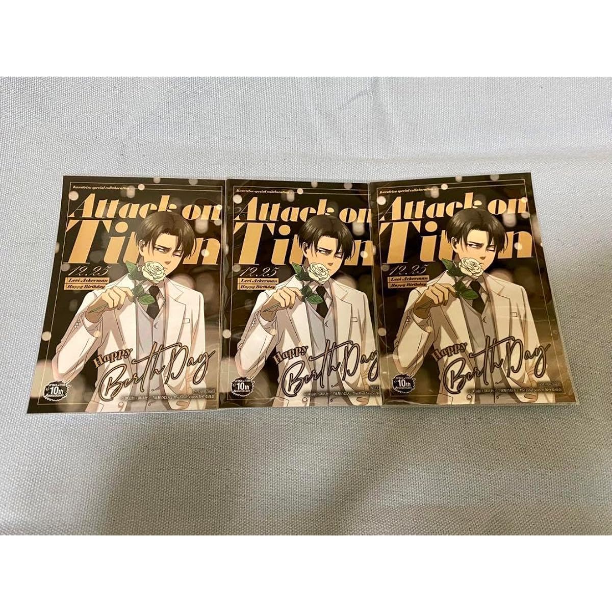 Shinkyo Levi Bromide 3 sheets Karaoke no Tetsujin Birthday Bromide