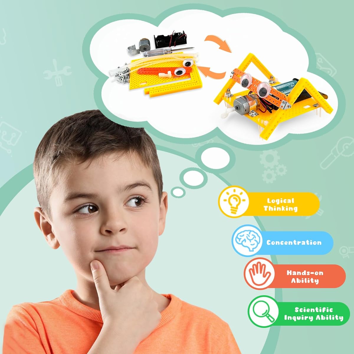 Ailiaili 6 Sets STEM Projects for 8-12 Years Old Kids Electronic Science Kits for 6-8 Year Old Boys DIY Engineering Robotic Stem Toys Science Experiment Circuit Building Kit Gift for 8 9 10 11 12 Years Old