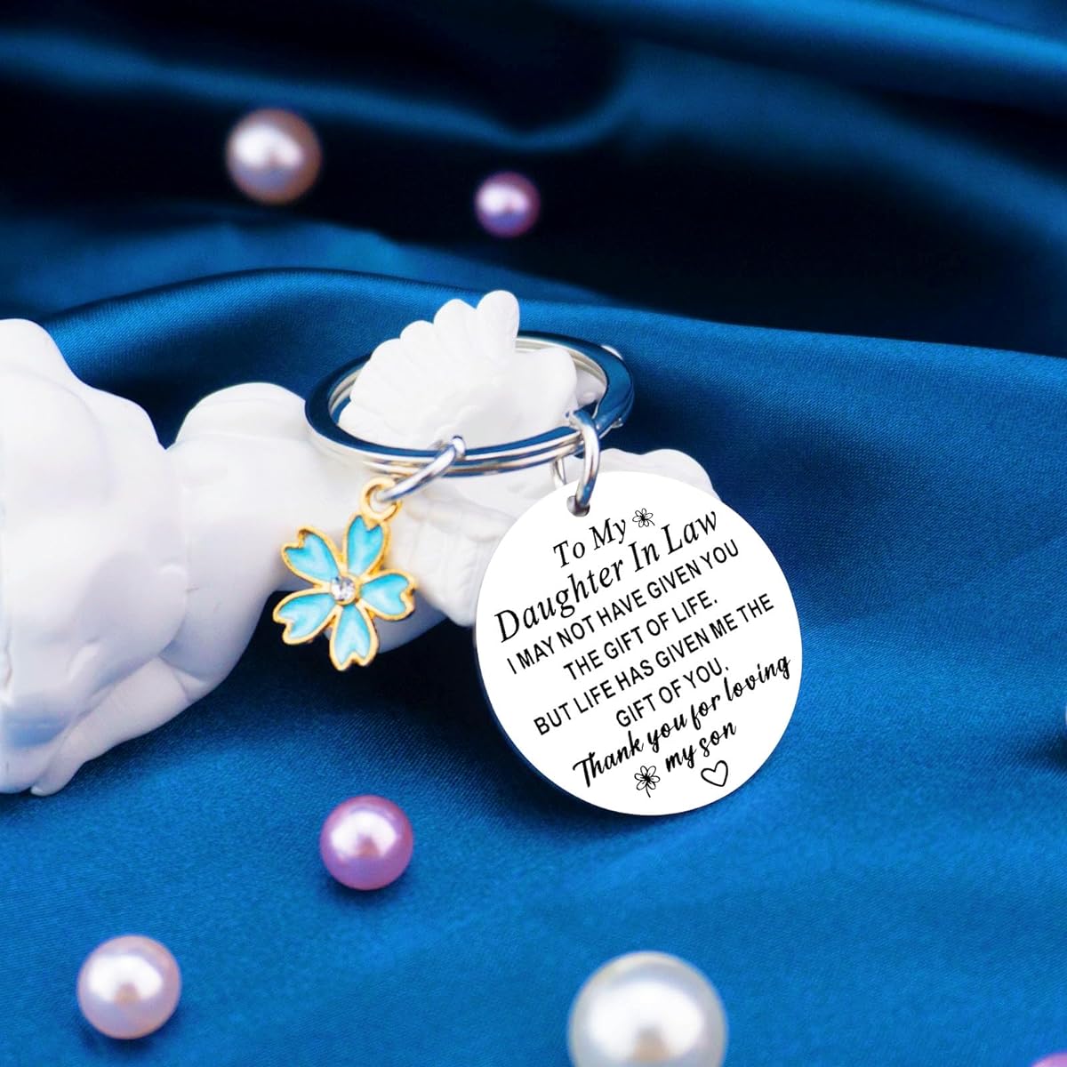 ichrati Daughter-in-law Gifts from Mother-in-Law Christmas Women Christmas Gifts for Adults Wedding Day Gifts for Daughter-in-Law Birthday Gifts from Mother-in-law, Silver, Small
