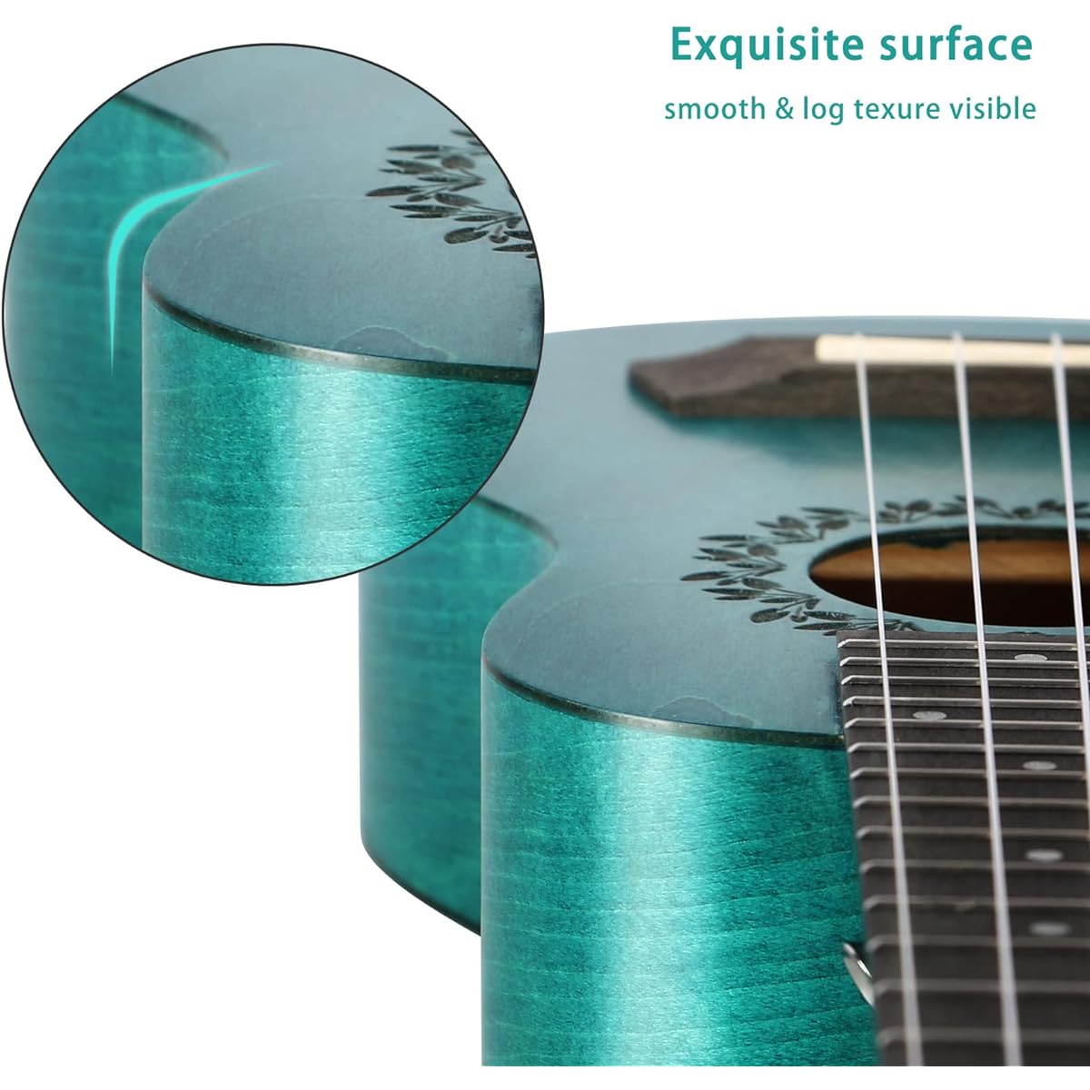 RANMING Children's Ukulele 21 Inch Soprano Ukulele (Blue)
