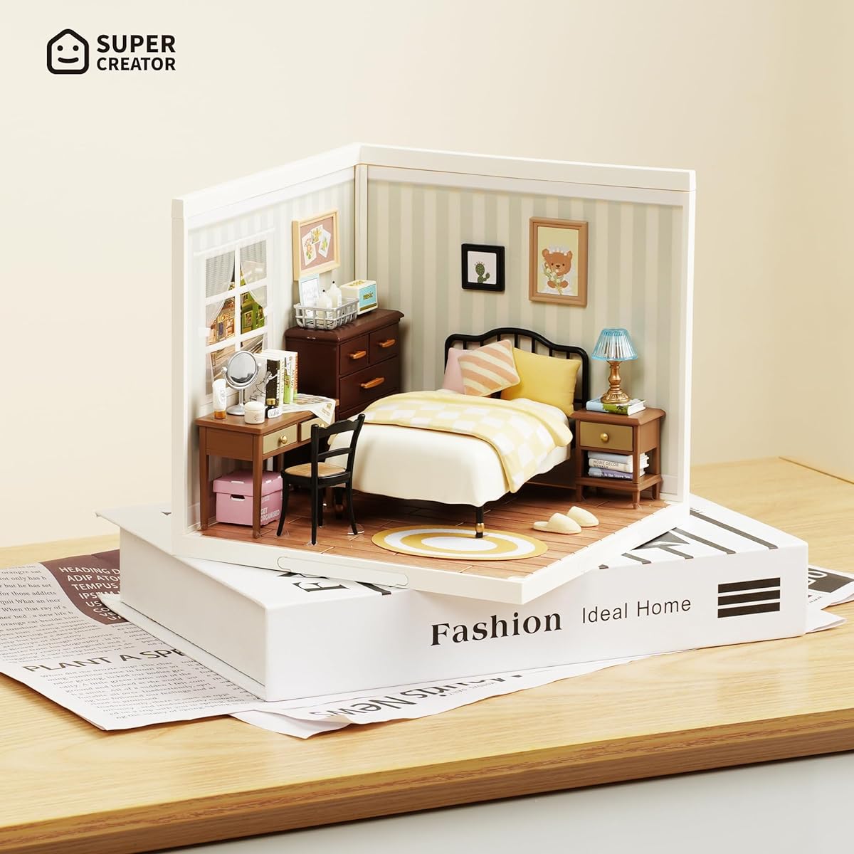 Wowood DIY Miniature House Kit Super Creator Series Sweet Dream Bedroom