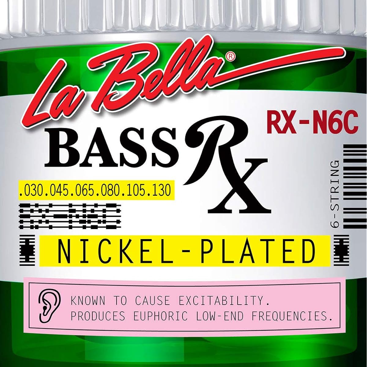 LA BELLA RX-N6C 6-string bass strings Rx Nickel 30-45-65-80-105-130