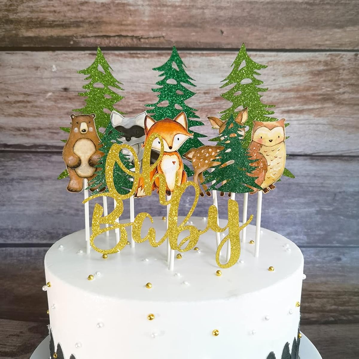 Woodland Tree Oh Baby Cake Topper