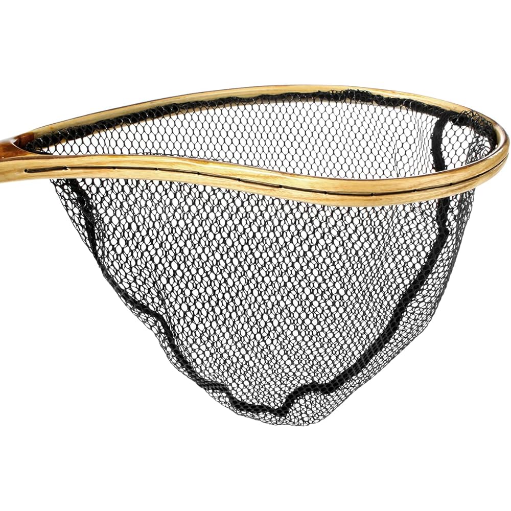 Masakitaku Wooden Crank & Straight Handle Fly Fishing Net Mountain Stream Trout Landing Net 3.5kg Neodymium Magnet