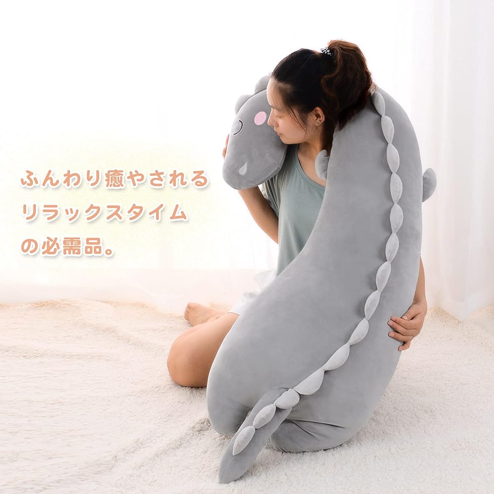 Baibu Home Hugging Pillow Cushion for Side Sleeping Cute Dinosaur Long Cushion 120cm Cover Washable Pregnant Women 7 Letters Hugging Pillow Animal Comfortable