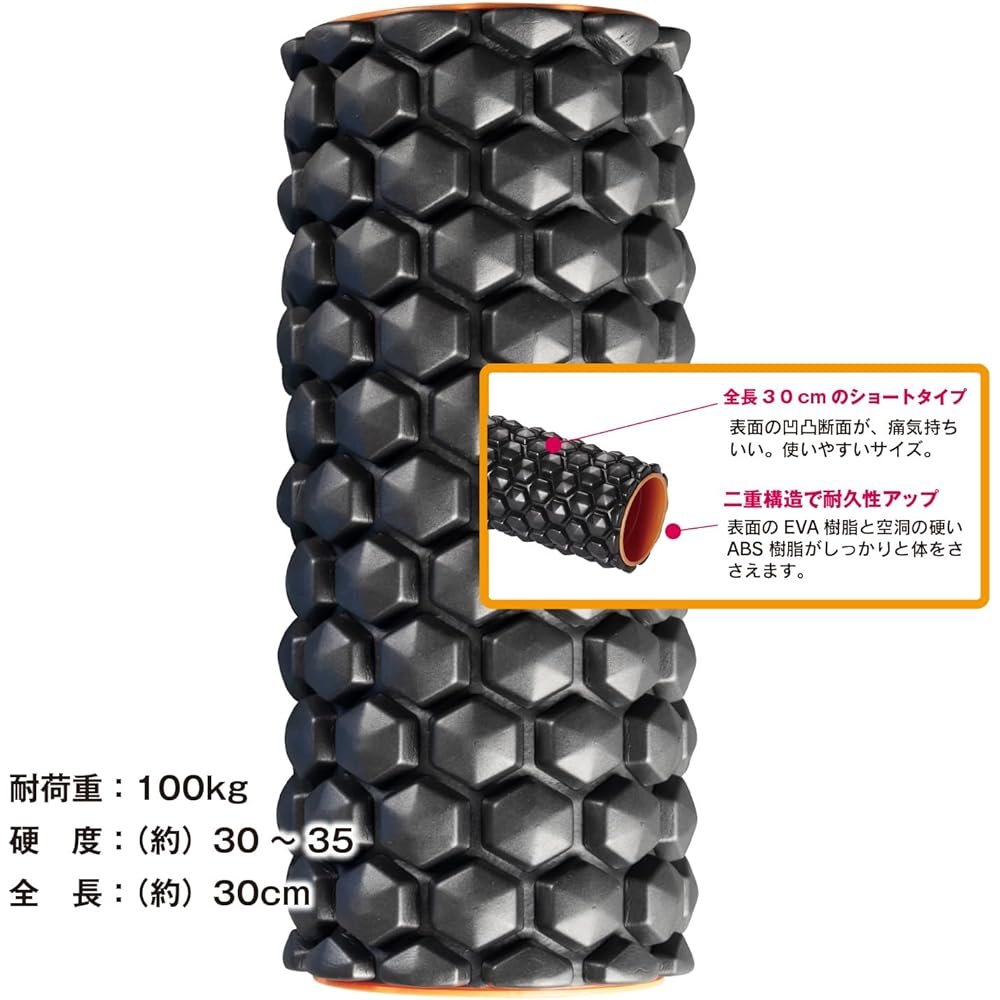 IRONMAN CLUB Foam Roller KW-787 <Black/Blue> Fascia Release Stretch Stiff Shoulders Low Back Pain Calf