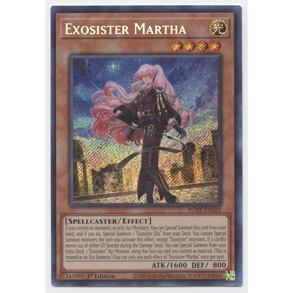 Exosister Martha POTE-EN025 Secret Rare First Edition