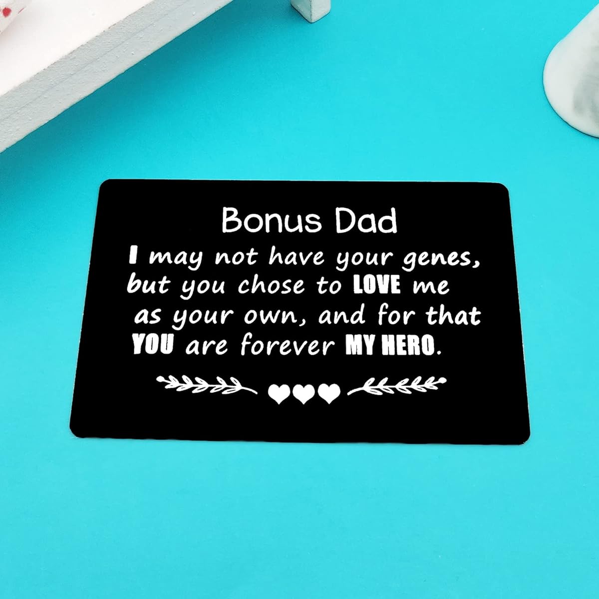 Step Dad Gifts, Father's Day Gifts, You Are Forever My Hero Wallet Insert Card, Dad Gifts, Step Father Gifts, Wedding Christmas Birthday Gifts, Step Daddy Gifts, Gifts from Daughter, Son