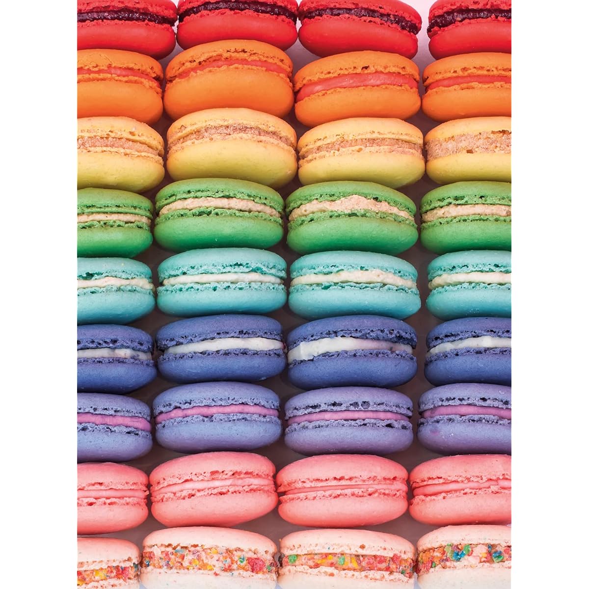 Buffalo Games - blanc - Rainbow Macarons - 300 Piece Jigsaw Puzzle for Adults Challenging Puzzle Perfect for Game Night - 300 Piece Finished Puzzle Size 21.25 x 15.00