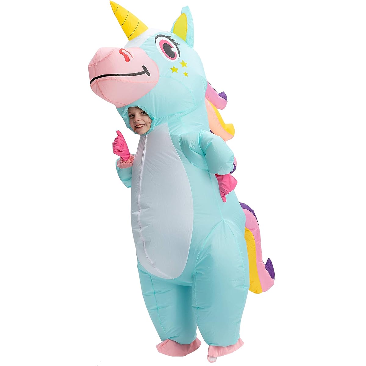 Spooktacular Creations Kids Uni Inflatable Costume Full Body Unicorn Blow Up Halloween Costume