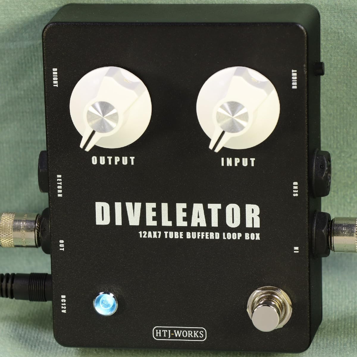 HTJ-WORKS/DIVELEATOR JJ 12AX7 Tube Buffered Loop Box -White Knob- Preamplifier Handmade Made in Japan