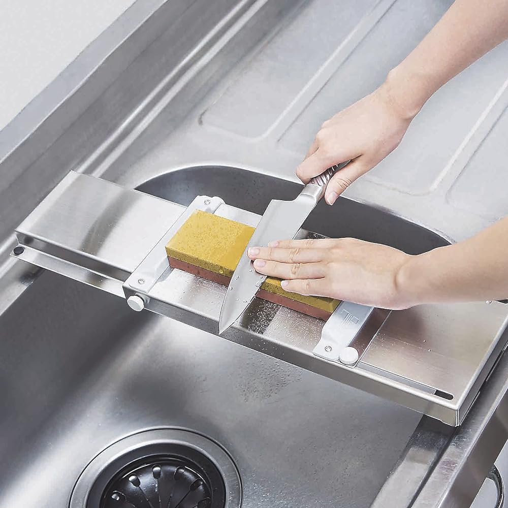 18-8 Stainless steel whetstone fixing stand for both sink and sink