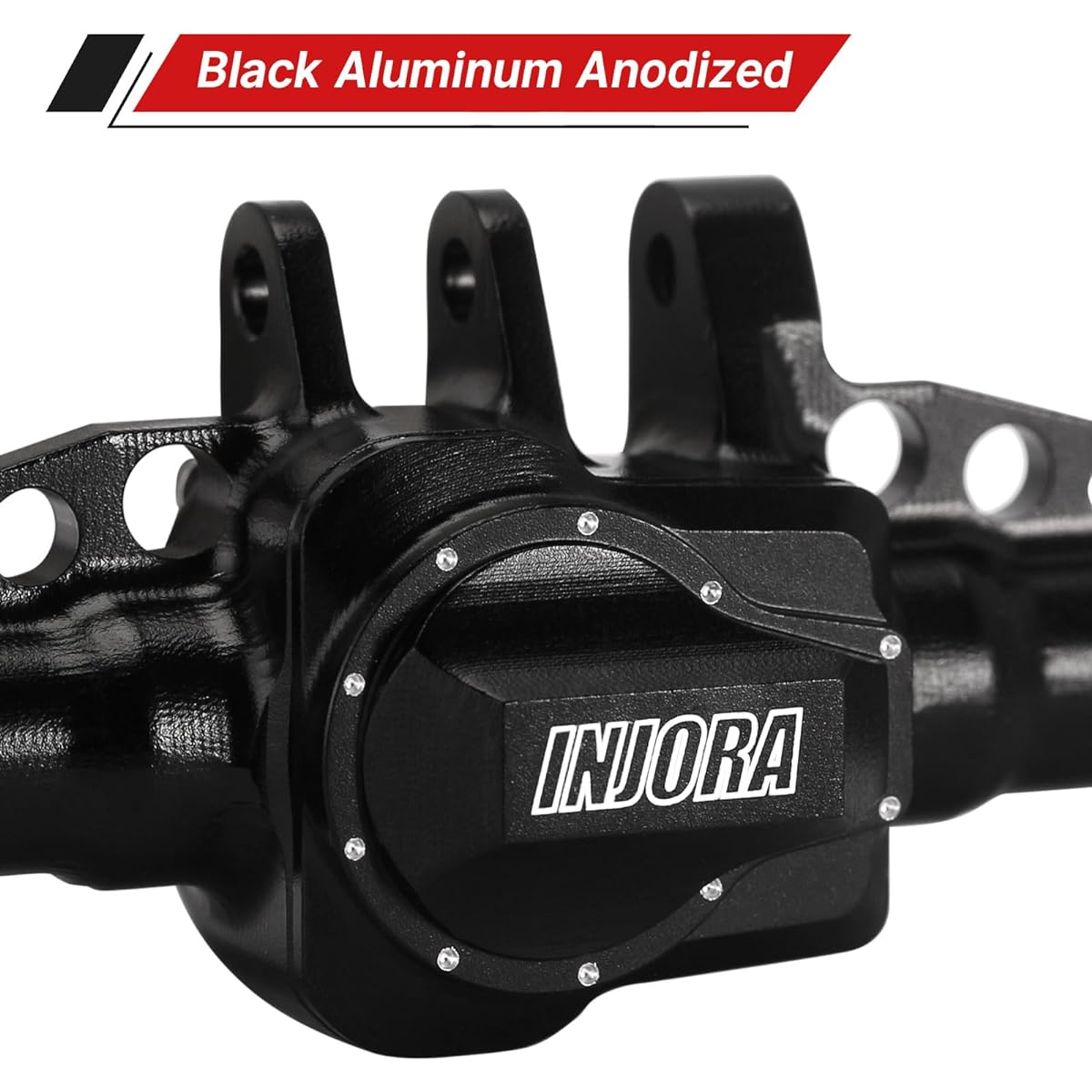 INJORA +4mm Aluminum Front and Rear Axles with Laydown Servo Mount & Link for 1/18 TRX4M RC Upgrade
