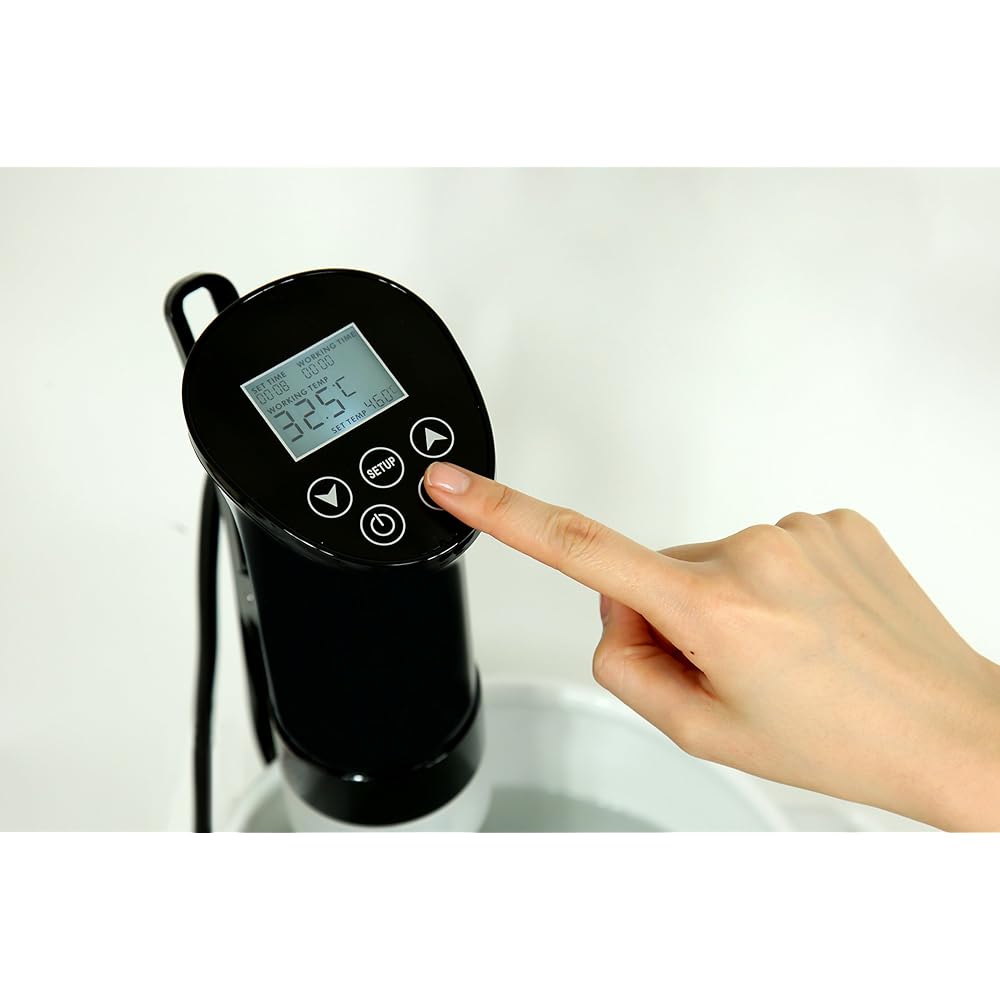 Fujisho Felio Low Temperature Cooker Sous vide cooking Black 1000W Can be set in 0.5℃ increments Includes notification function immediately after start and 1 minute before completion F9575