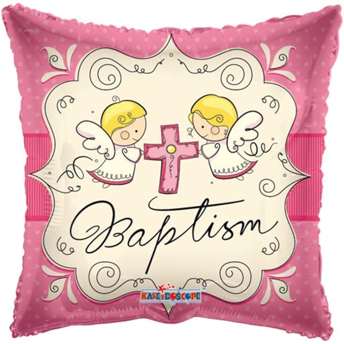 Baptism Party Balloon Decorations for Girls - Set of 4 for Baby's First Communion